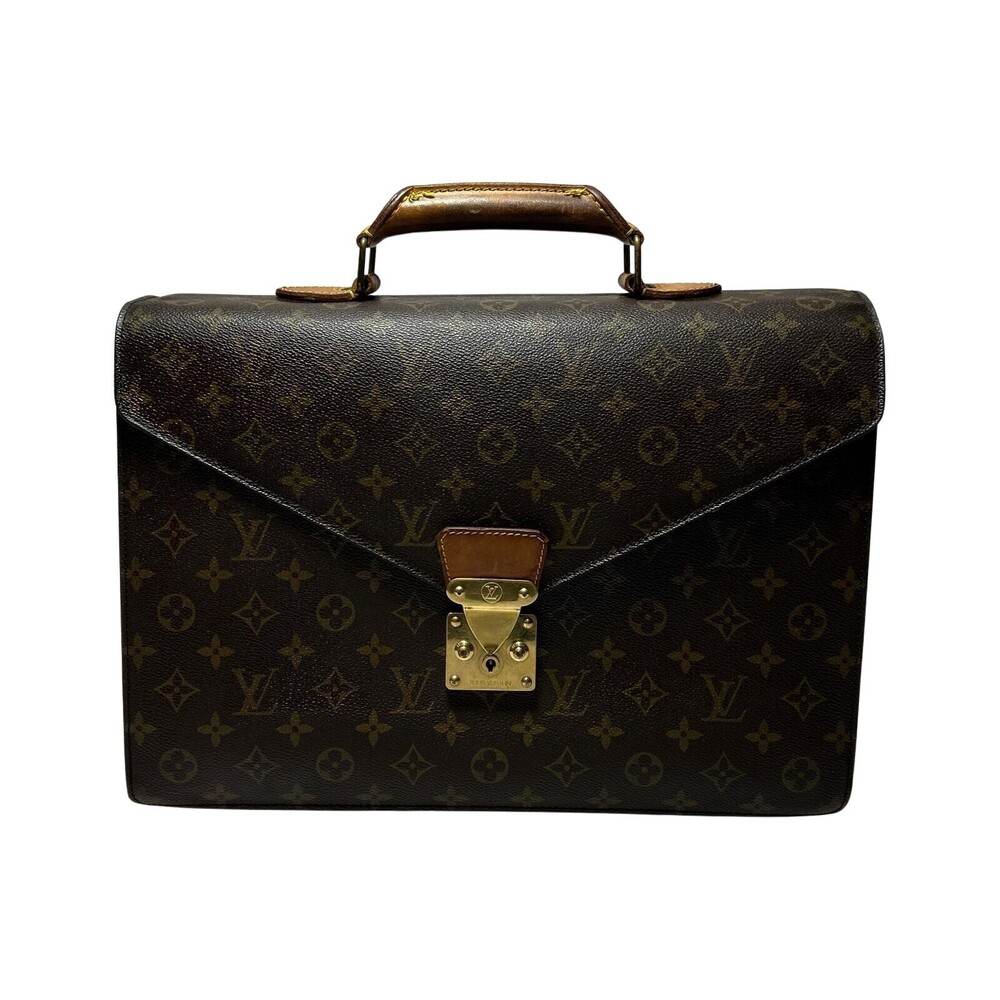 LOUIS VUITTON Business Bag Monogram Serviette Conseiller Brown